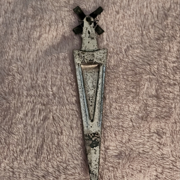 Vintage  NOVELTY DUTCH ARTICULATED WINDMILL BOOKMARK HM SILVER 20th Century - Picture 2 of 2